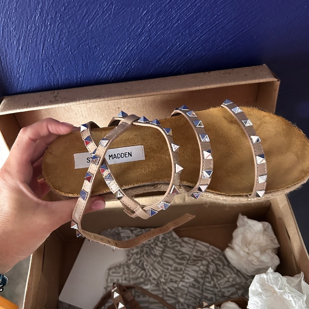 Steve Madden Tan Strappy Sandals